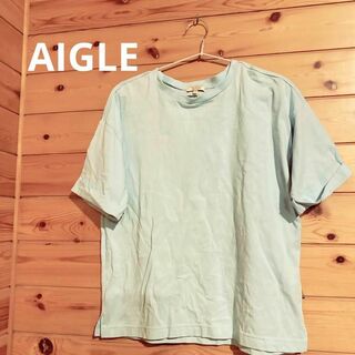 エーグル(AIGLE)のAIGLE(エーグル)Tシャツ 水色 ユニセックス♡(カットソー(半袖/袖なし))