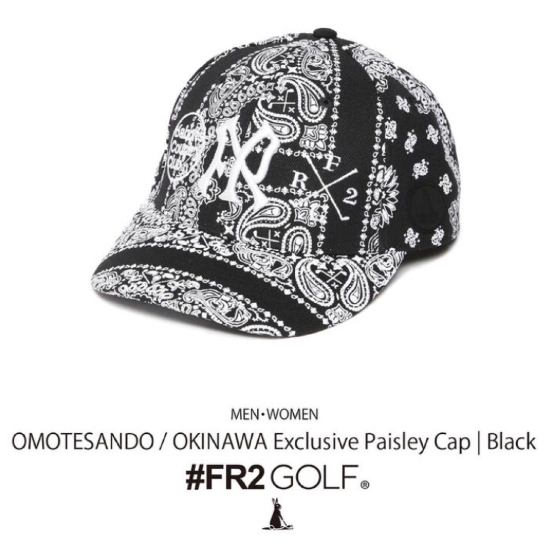 新品 FR2GOLF キャップ 帽子 ペイズリー 黒 沖縄 表参道 限定 | フリマアプリ ラクマ