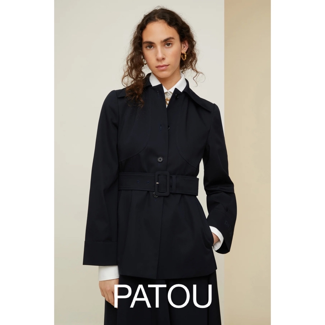 PATOU - 新品タグ付 PATOU ベルトジャケットオーガニックコットンの