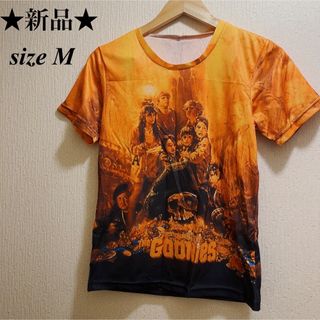 新品★イエロー★スティーヴンスピルバーグ★グーニーズ★Tシャツ★ユニセックス★M(Tシャツ/カットソー(半袖/袖なし))