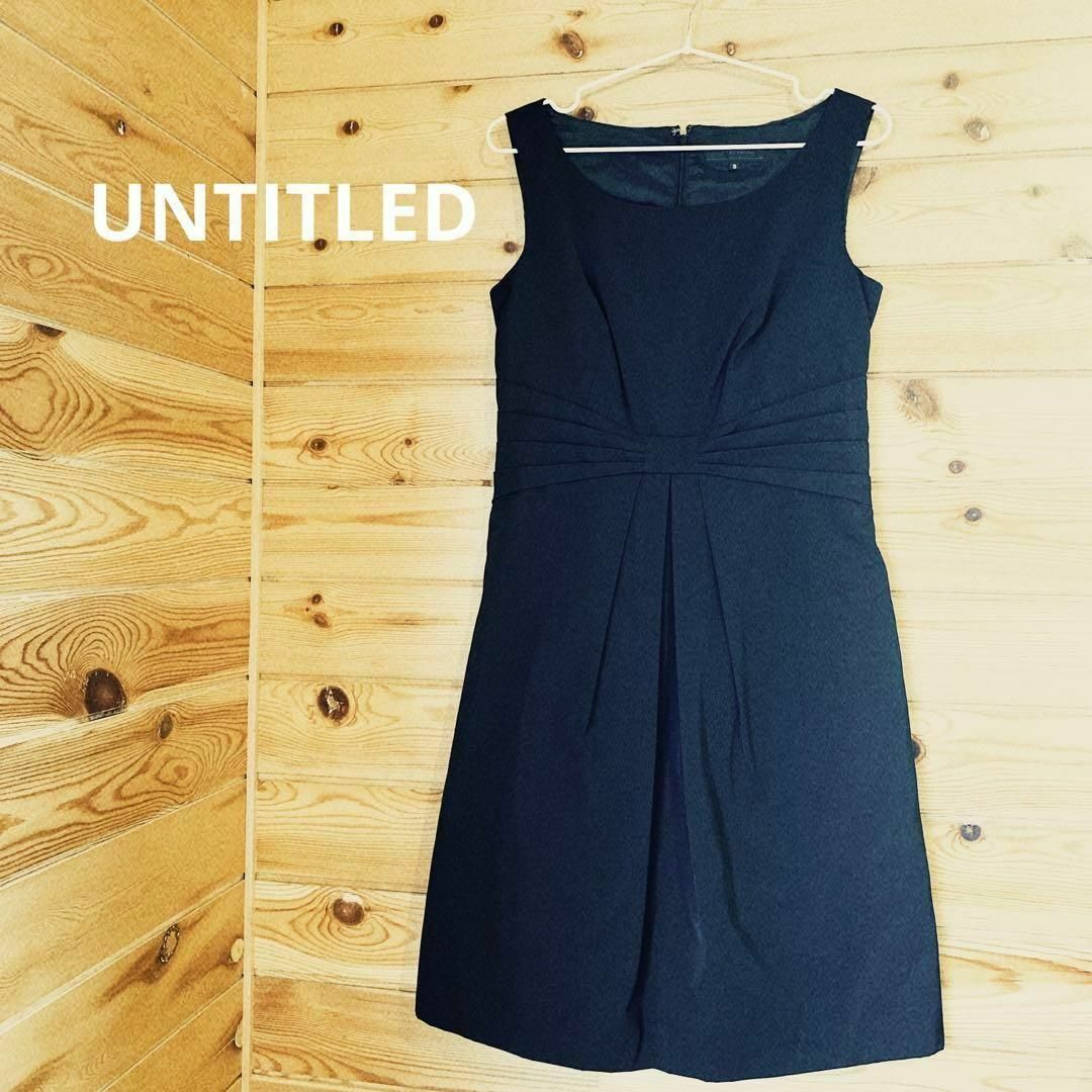 UNTITLED(アンタイトル)のUNTITLED(アンタイトル)ワンピース 袖なし 黒 レディース♡ レディースのワンピース(ひざ丈ワンピース)の商品写真