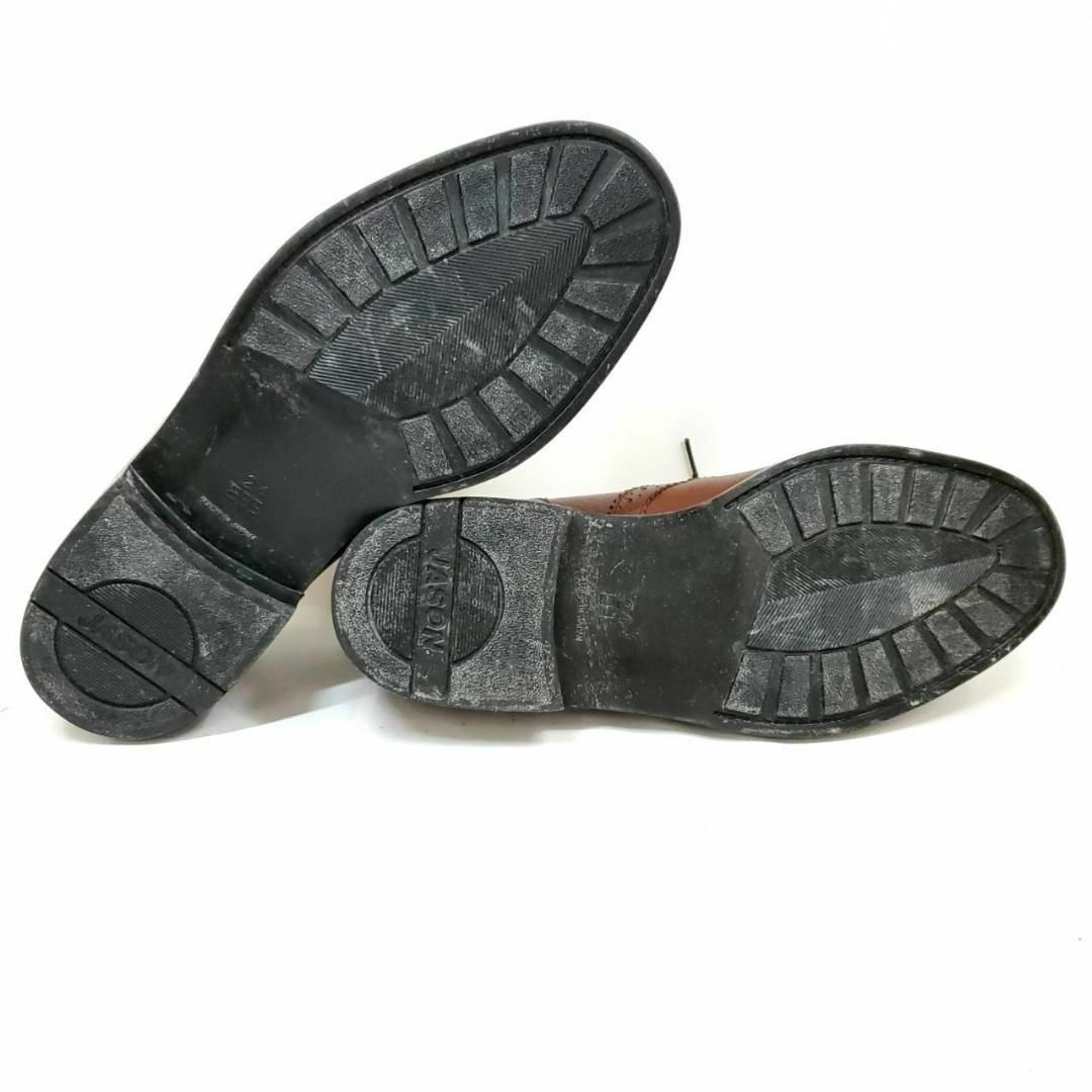ジェイソン　ビジネスシューズ　メダリオン　ウィングチップ　日本製　ダークブラウン メンズの靴/シューズ(ドレス/ビジネス)の商品写真