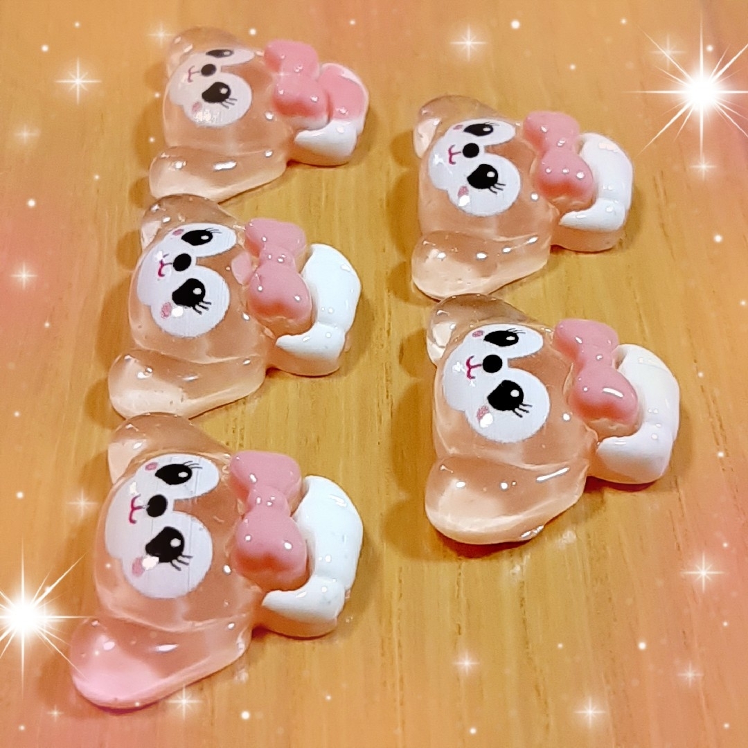 訳あり デコパーツ クッキーアン 5個 キャラクター ネイルパーツ 3d