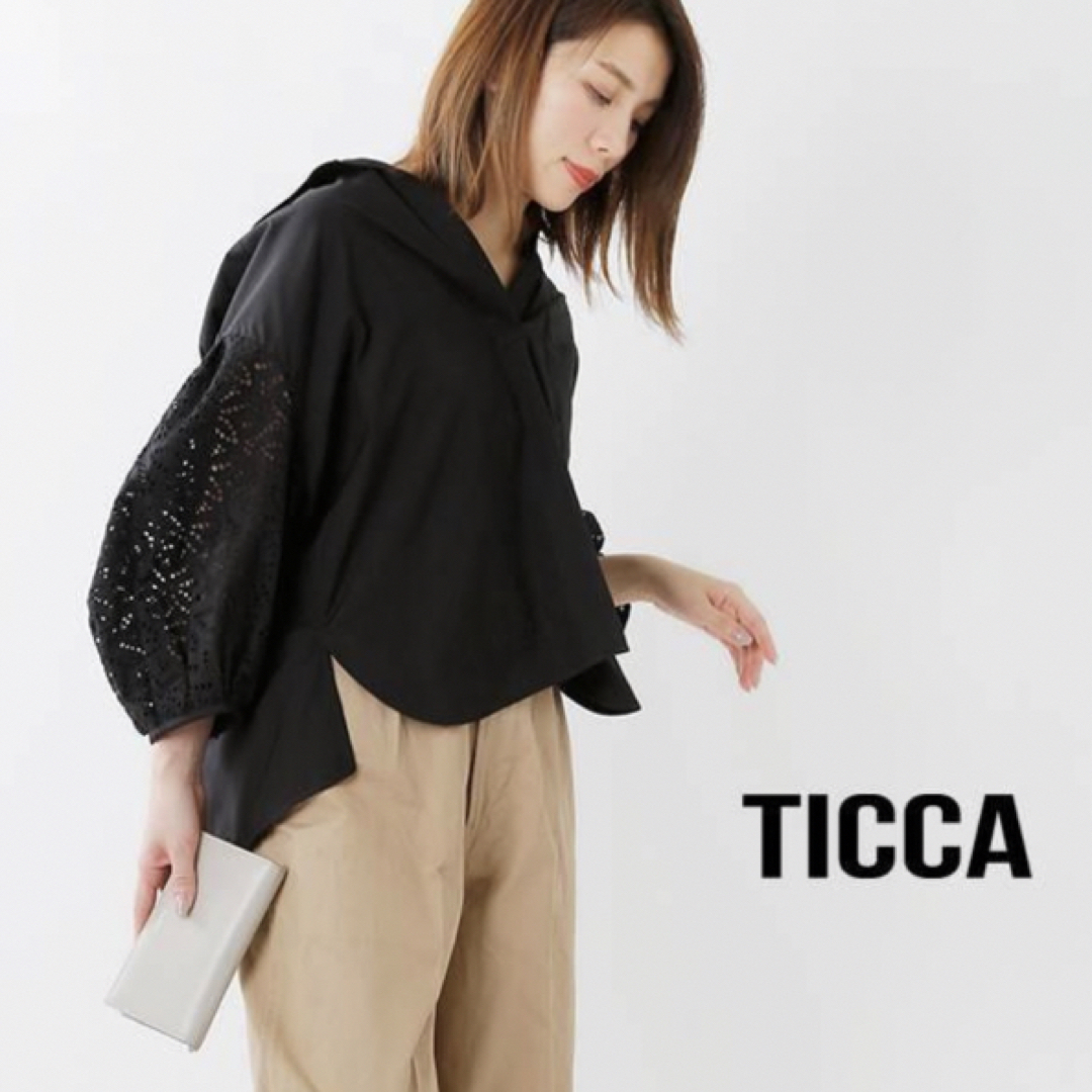 TICCA  ティッカ レースパフスリーブ シャツ長袖美品