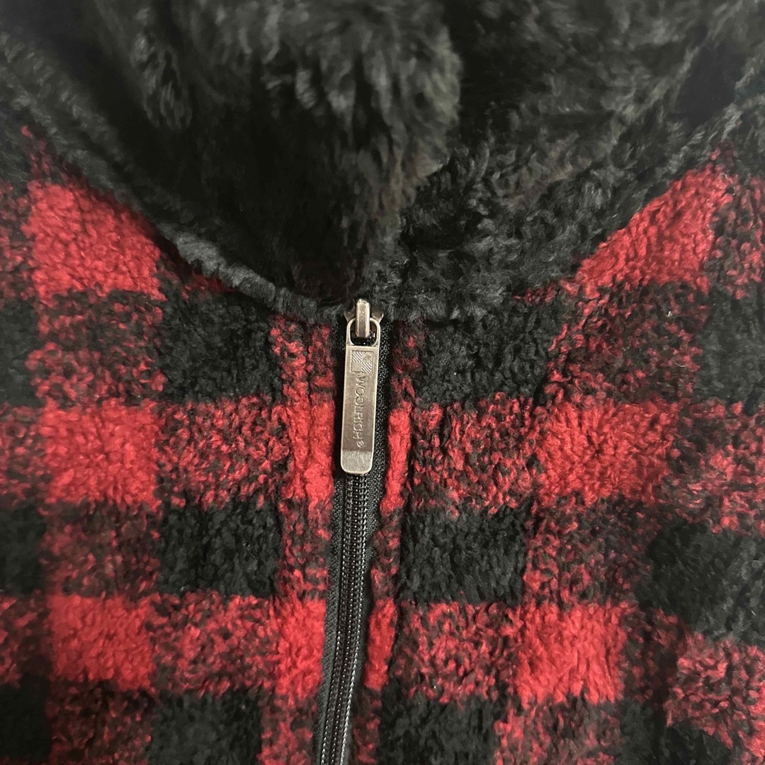 WOOLRICH(ウールリッチ)のウールリッチ　ボアベスト　ヴィンテージ　赤チェック　Mサイズ メンズのジャケット/アウター(その他)の商品写真