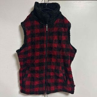 ウールリッチ(WOOLRICH)のウールリッチ　ボアベスト　ヴィンテージ　赤チェック　Mサイズ(その他)