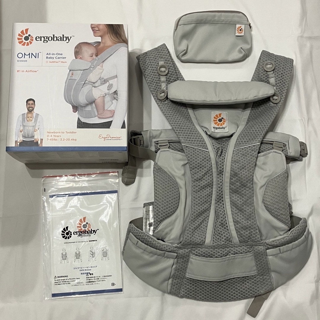 Ergobaby   美品♡エルゴ オムニブリーズ パールグレーの通販 by