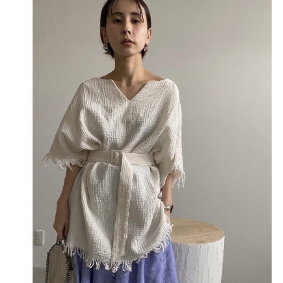 Ameri VINTAGE(アメリヴィンテージ)のみや様専用　Ameri vintage GAUZE WRINKLES TOP レディースのトップス(シャツ/ブラウス(半袖/袖なし))の商品写真