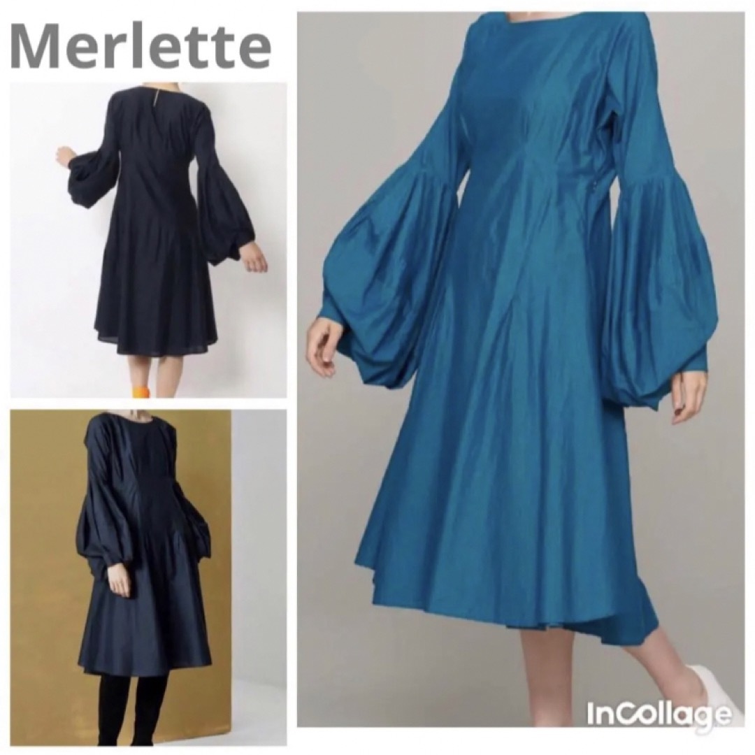 希少Merlette マーレット　Arashiyama Dress s/ブルー