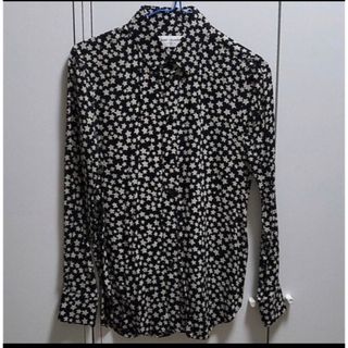 サンローラン(Saint Laurent)のSAINT LAURENT サンローランスタープリント長袖シャツブラウス(シャツ)