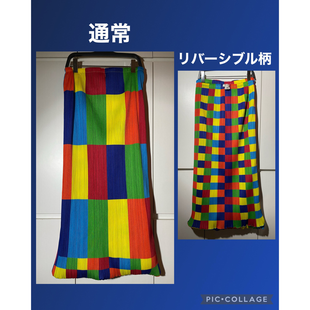 ドラゴンイッセイミヤケPLEATS PLEASE スカート２枚重ね タイプ ４プリーツ イッセイミヤケ