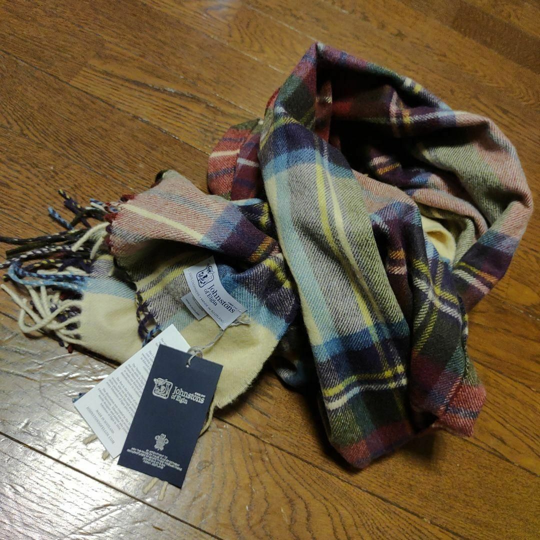 1602新品 ジョンストンズオブエルガン ブランケット チェック柄