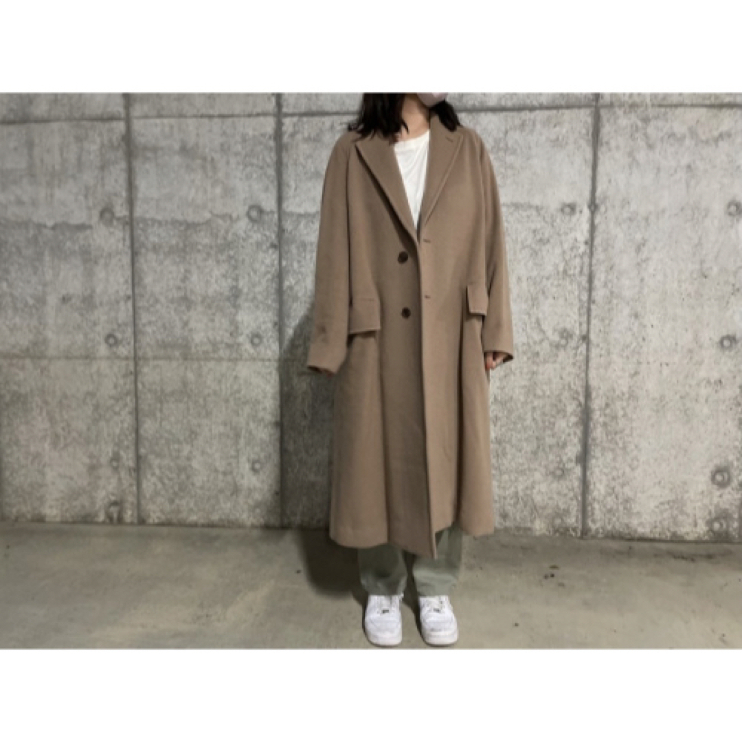 オーラリー カシミヤ ウール チェスターコート ブラウン 19aw 0