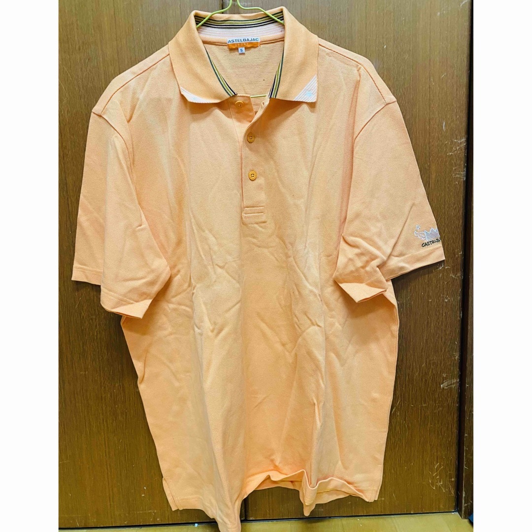 CASTELBAJAC(カステルバジャック)のメンズ　大きい服　カステルバジャック　半袖　ポロシャツ　5 3L 美品　オレンジ メンズのトップス(ポロシャツ)の商品写真