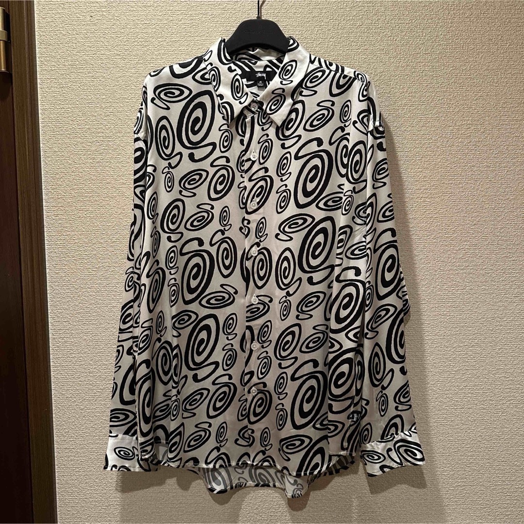 Stussy SWIRLY S SILK SHIRT M シルク - シャツ