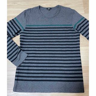 ユニクロ(UNIQLO)のユニクロ　ボーダー　クルーネック　ロンT(Tシャツ/カットソー(七分/長袖))