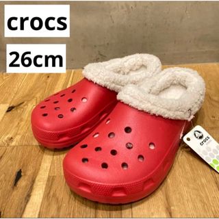 クロックス(crocs)の新品送料込み　クロックス　crocs マンモス　ボアサンダル　レッド　26cm(サンダル)