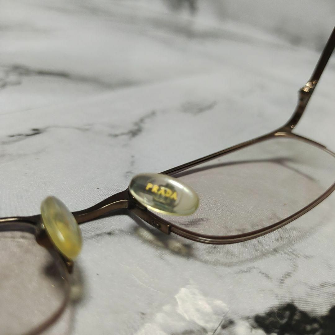 PRADA - 1847超美品 プラダ 58D メガネ 眼鏡 度あり弱 ブラウン 