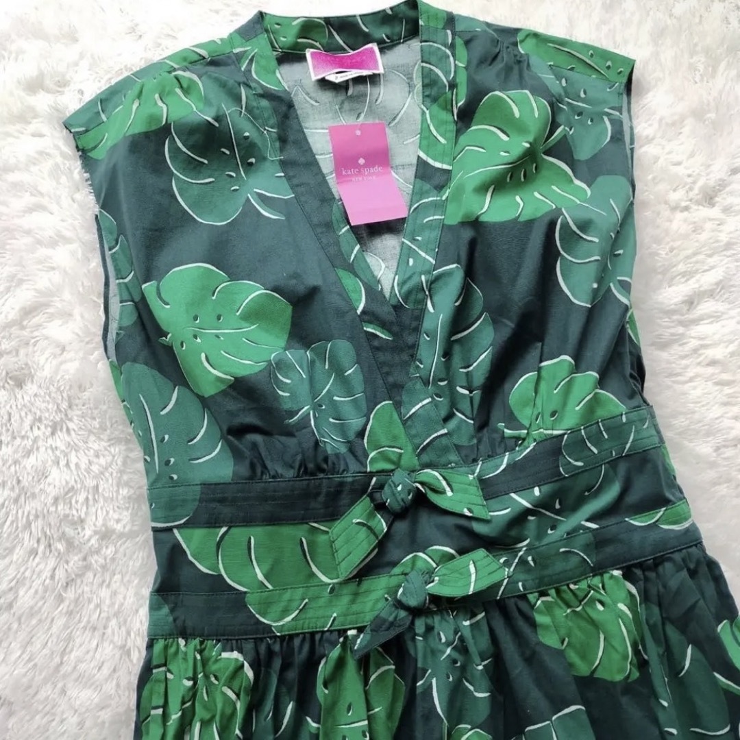 kate spade ケイトスペード ドレス グリーン モンステラ 新品