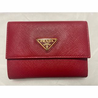 プラダ(PRADA)のPRADA 折り財布　1ME392 SAFFIANO TRIANG FUOCO(財布)