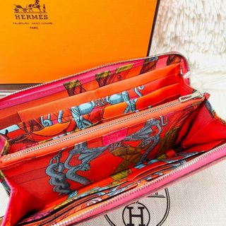 エルメス(Hermes)の【希少・美品】Hermès　アザップロング　シルクイン　X刻印　2016年(財布)