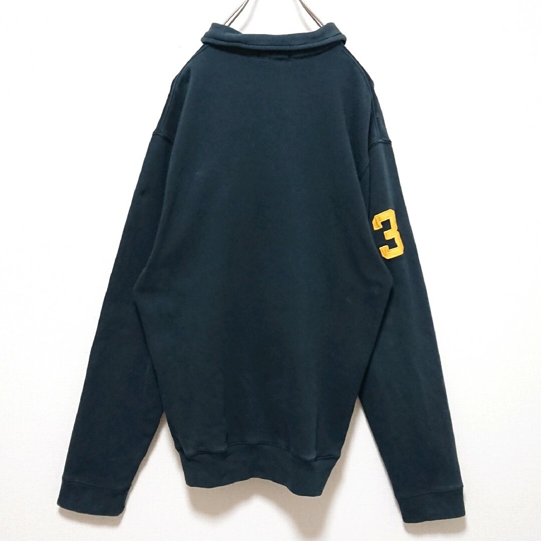 ポロバイ ラルフローレン ビックポニー 刺繍 ロゴ ハーフジップ スウェット
