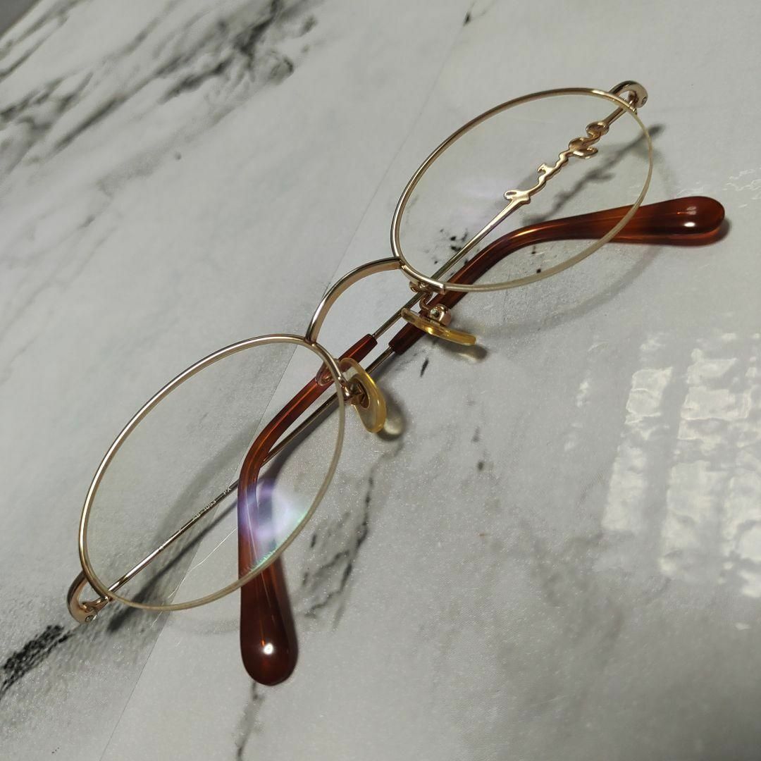 1854超美品　アニエスベー　1053　眼鏡　メガネ　度弱　鼈甲柄　サイドロゴ