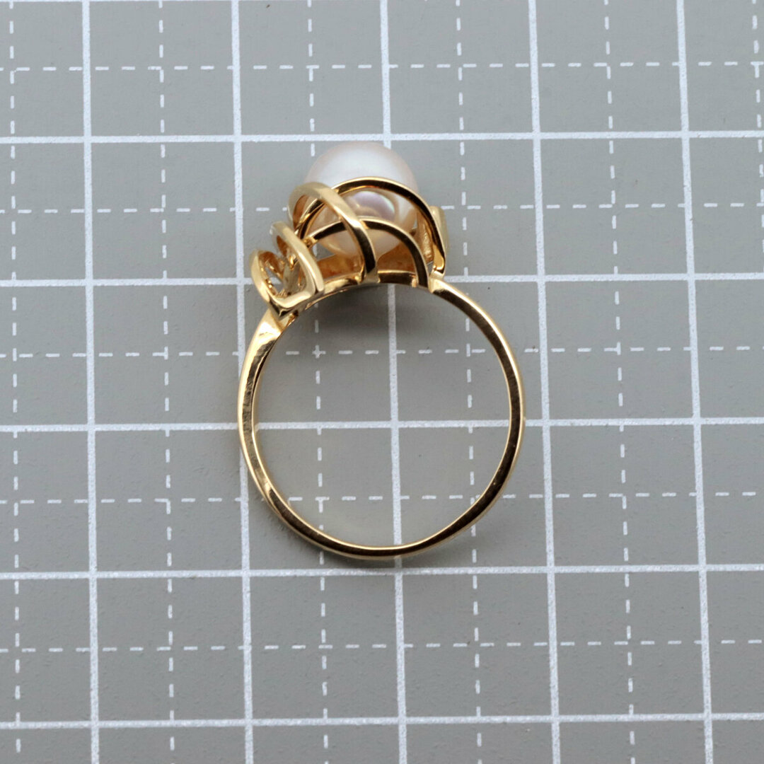 TASAKI(タサキ)のやや傷や汚れあり タサキ パール リング 指輪 12.5号 7.7ミリ K18YG(18金 イエローゴールド) レディースのアクセサリー(リング(指輪))の商品写真
