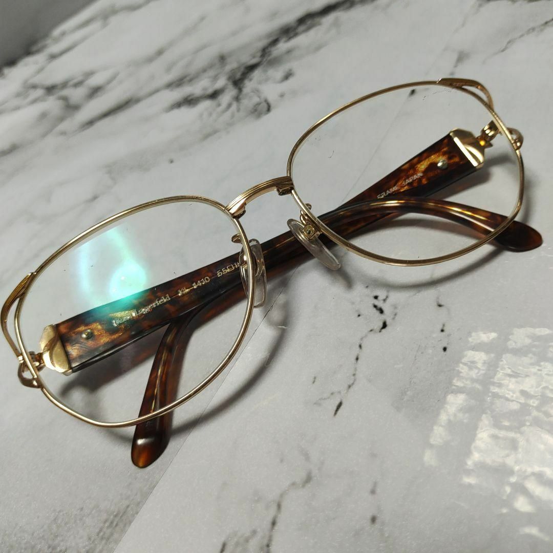 1857超美品　カールラガーフェルド　1410　メガネ　眼鏡　度あり強　鼈甲柄