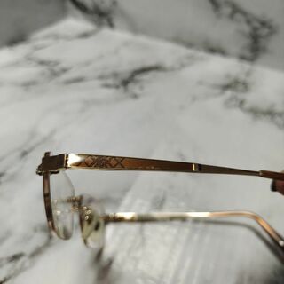 1858美品　バーバリー　1089　眼鏡　メガネ　度強　ノバチェック　リムレス