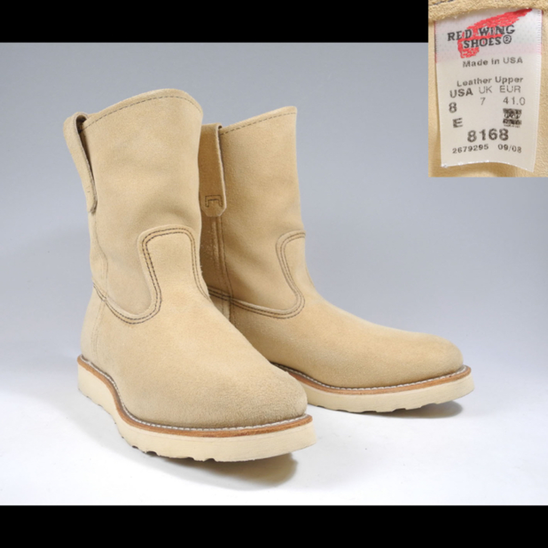 REDWING - 廃盤レッドウィング8168ペコスベージュスエード羽タグ866