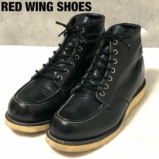レッドウィング(REDWING)のレッドウィング　モックトゥワークブーツ　ブラック　レザー　8130(ブーツ)