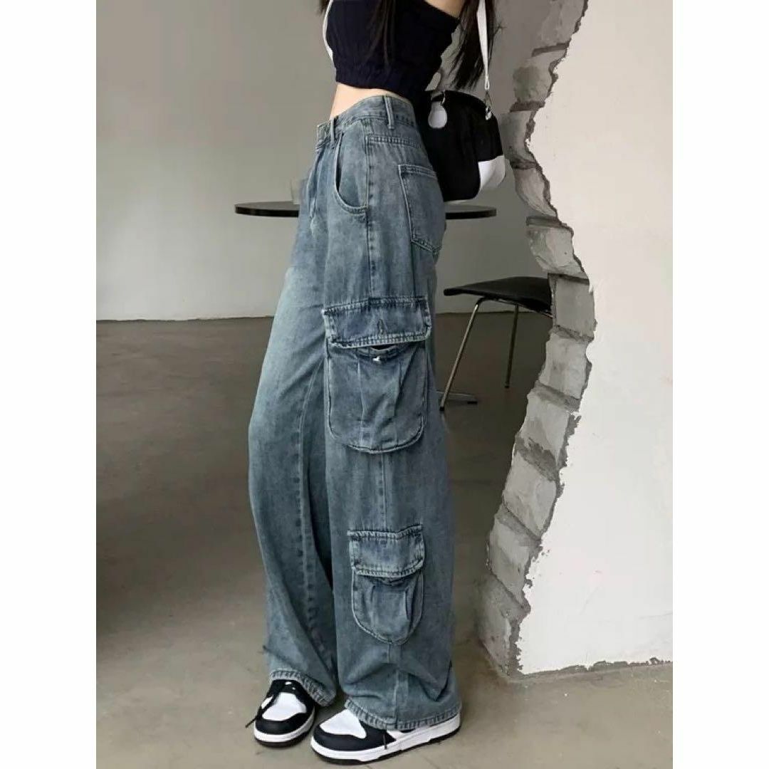 秋冬コーデ❤️デニムパンツ カーゴパンツ レディース オーバーサイズ 大きめ 秋冬コーデ❤️カーゴパンツ レディース デニムパンツ 大きめ オーバーサイズ