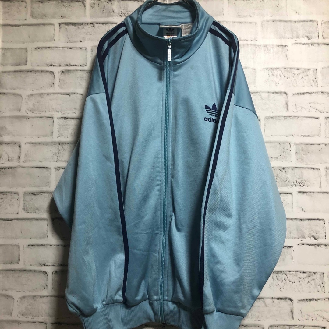 80s⭐️adidas トラックジャケット XL トレファイル vintage 紺