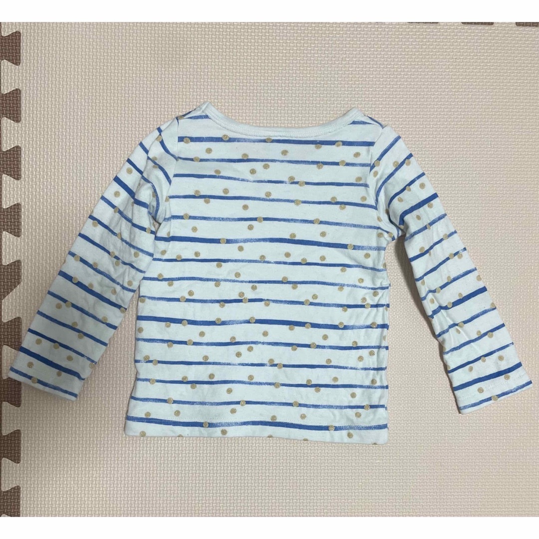 PETIT BATEAU(プチバトー)のPETIT BATEAU  チュビック ボーダー 長袖 パジャマ　86cm キッズ/ベビー/マタニティのキッズ服女の子用(90cm~)(パジャマ)の商品写真