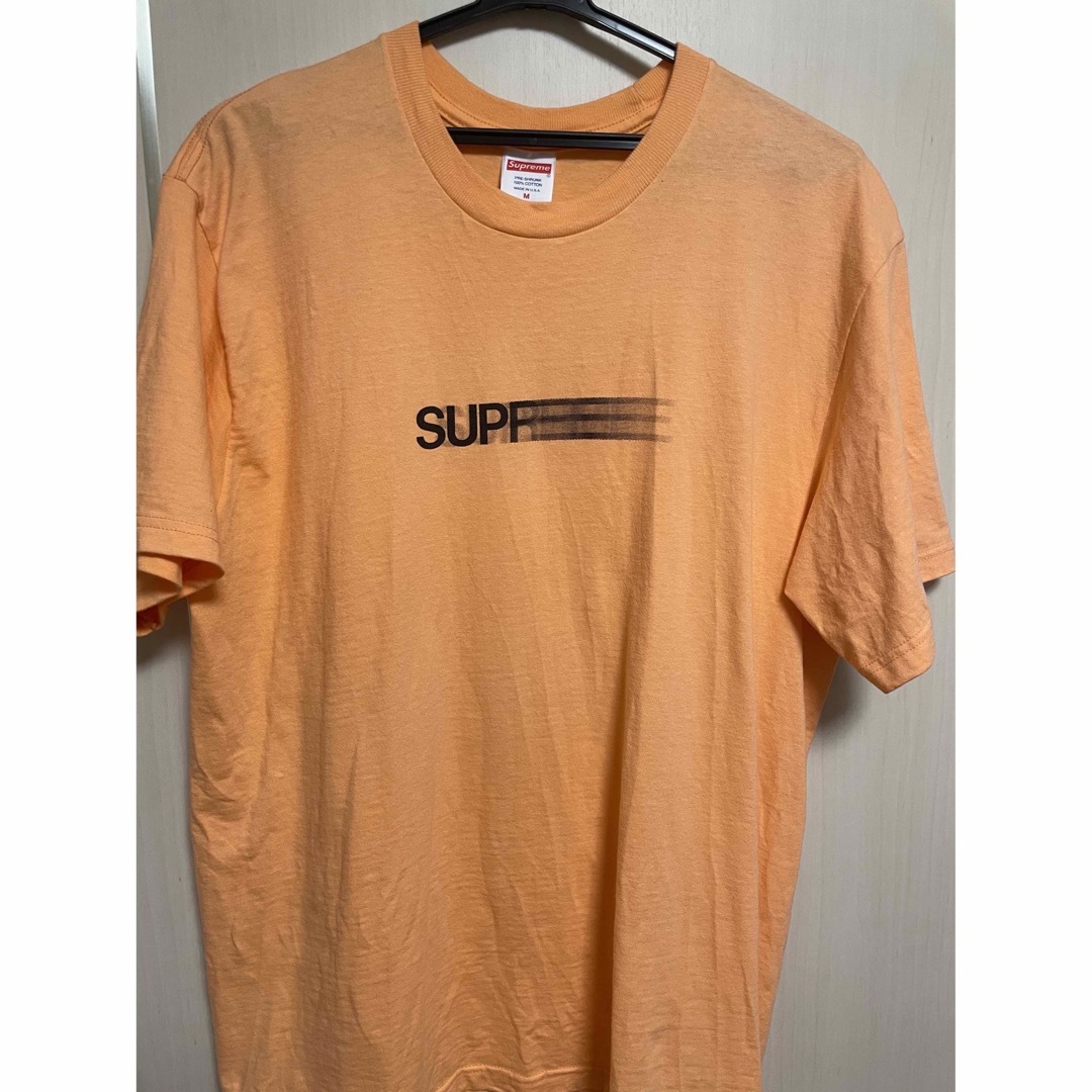 23SS supreme モーションロゴ ピーチ
