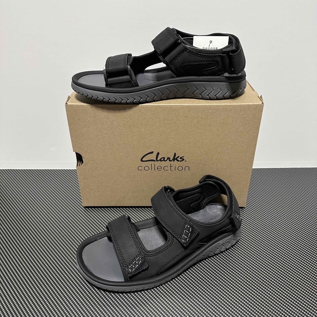 クラークス メンズ サンダル シューズ Collection Men\'s Walkford Band Sandals Black Leather クラークス メンズ サンダル シューズ Collection Men\'s Walkford Band Sandals Black Leather