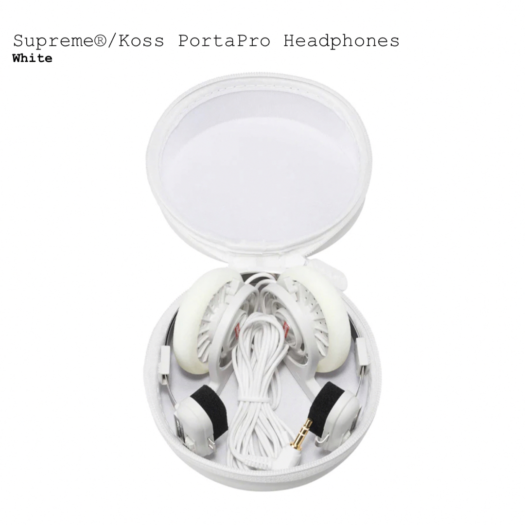 Supreme(シュプリーム)のSupreme / Koss Portapro Headphones White スマホ/家電/カメラのオーディオ機器(ヘッドフォン/イヤフォン)の商品写真