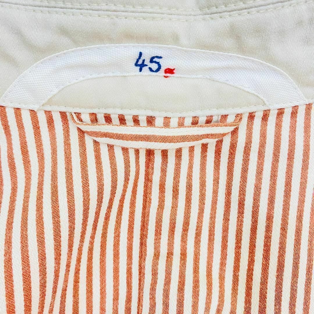 45R - 【美品】45r ステンカラーコート L ミドル丈 ベージュ 赤