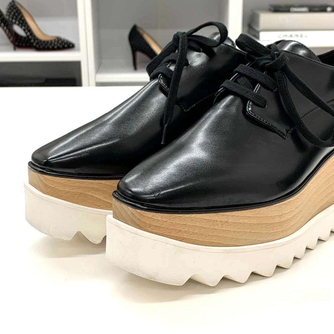 7252 ステラマッカートニー エリス レザー 厚底 シューズ ブラック