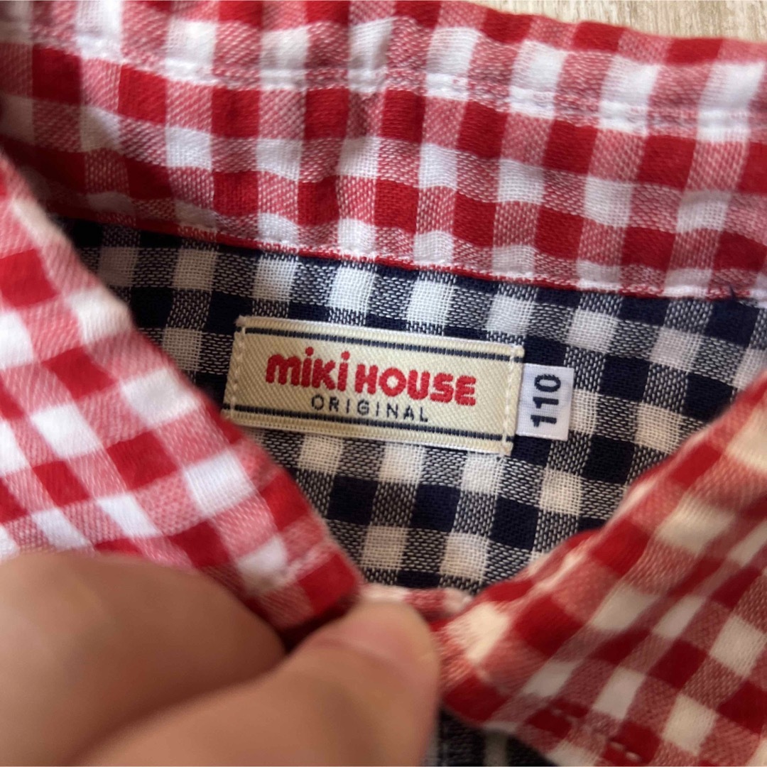 mikihouse(ミキハウス)のミキハウス　チェックシャツ キッズ/ベビー/マタニティのキッズ服男の子用(90cm~)(ブラウス)の商品写真