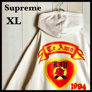 【美品】正規品Supreme パーカー バックプリント 高級 クリーニング済