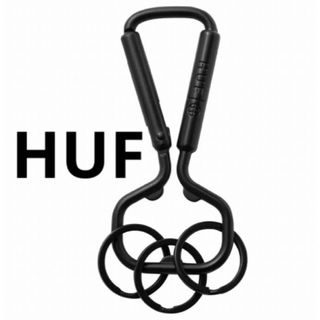 ハフ(HUF)のHUFハフカラビナブラック未開封❣️キーホルダー　キーケース　キーチェーン④(キーケース)