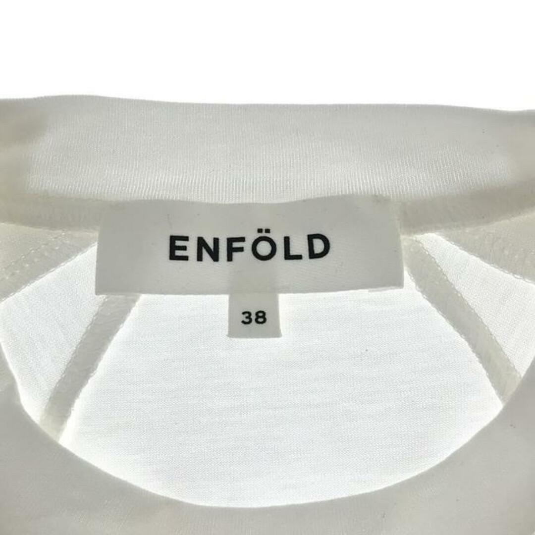 ENFOLD(エンフォルド)の【美品】  ENFOLD / エンフォルド | FLOWER-SLEEVE PULLOVER Tシャツ | 38 | ホワイト | レディース レディースのトップス(Tシャツ(半袖/袖なし))の商品写真