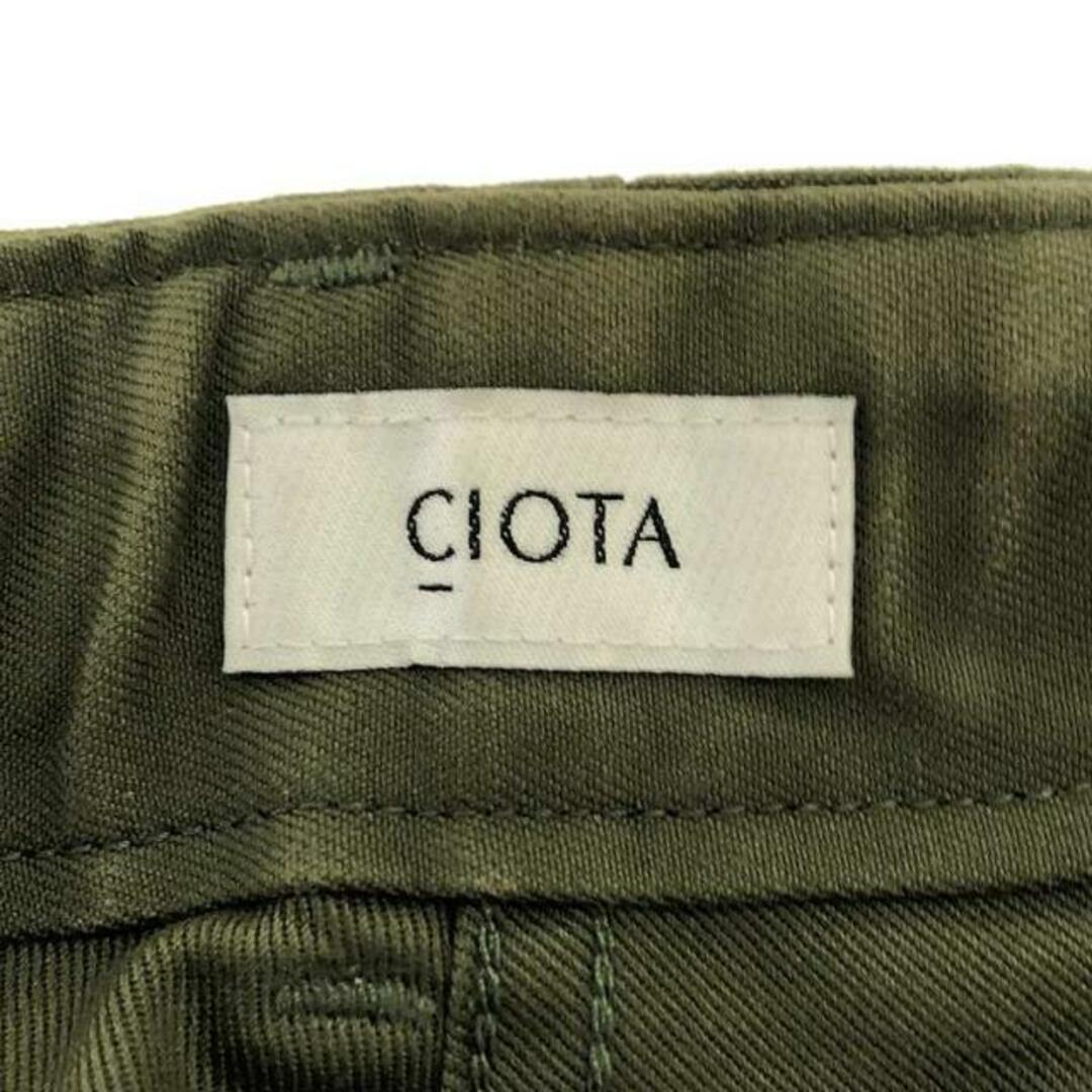 【美品】  CIOTA / シオタ | スビンコットン バックサテン ベイカーパンツ | 4 | カーキ | メンズ