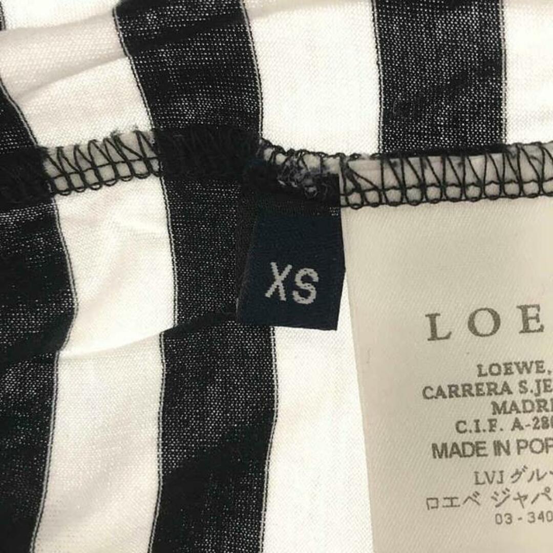 LOEWE(ロエベ)のLOEWE / ロエベ | ボーダー ヘンリーネック Tシャツ | XS | ホワイト / ブラック | レディース レディースのトップス(Tシャツ(半袖/袖なし))の商品写真