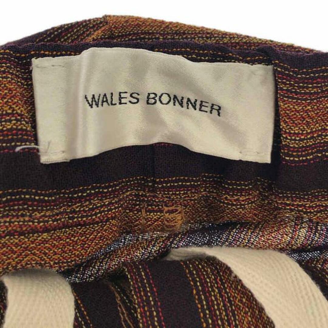 【新品】  WALES BONNER / ウェールズボナー | KIGSTON PYJAMA TROUSERS / ストライプ イージースラックスパンツ | 44 | オレンジ/パープル | メンズ