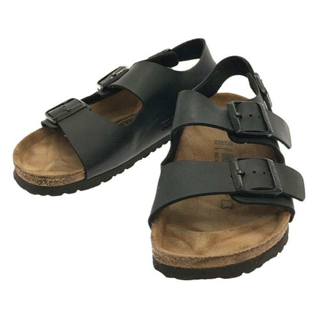 BIRKENSTOCK / ビルケンシュトック | Milano / ミラノ レザー ストラップサンダル | 25 | ブラック | メンズ