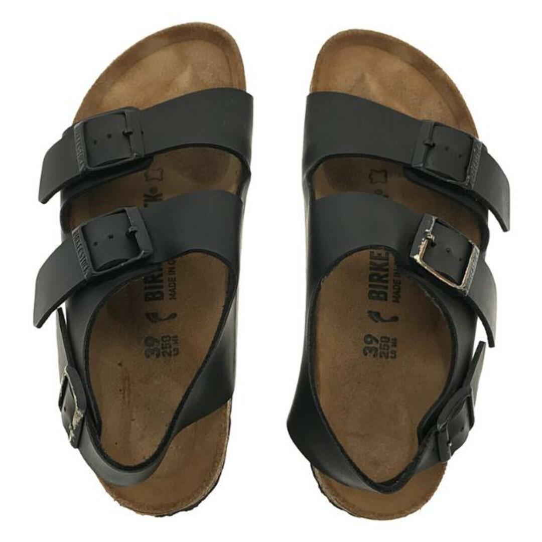 BIRKENSTOCK / ビルケンシュトック | Milano / ミラノ レザー ストラップサンダル | 25 | ブラック | メンズ