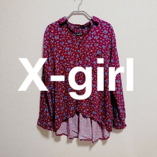 エックスガール(X-girl)のX-girl MIDNIGHT FLOWER DRAPED SHIRT(シャツ/ブラウス(長袖/七分))